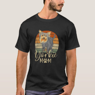 Womens Yorkie Mum Retro Yorkshire Terrier Lover Gi T-Shirt