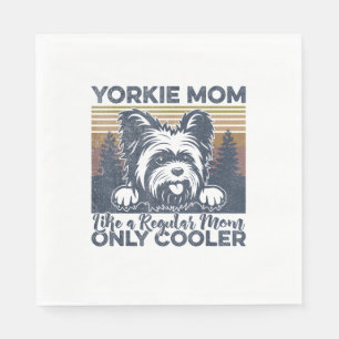 Womens Yorkie Mum _Yorkshire Mama Dog Mother's Day Napkin