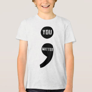 Womens You Semicolon Suicide Prevention Awareness Tri-Blend Shirt
