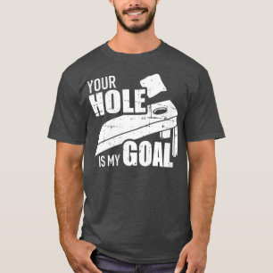 Womens Your hole is my goal Cornhole VNeck T-Shirt