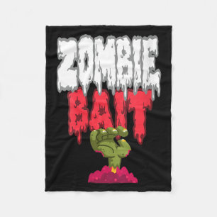 Womens Zombie Bait Reaching from The Grave Funny Fleece Blanket