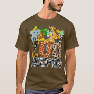 Womens Zookeeper Costume Zebra Wild Print African  T-Shirt