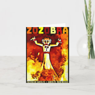 Womens Zozobra Fiestas De Sante Fe New Mexico Old Card
