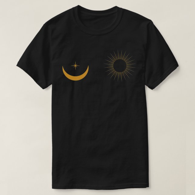 Womenu2019s Sun Moon and Star Celestial Goddess Te T-Shirt (Design Front)