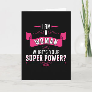 Womes Day Girl Power Feminism Woman Gift Idea Card