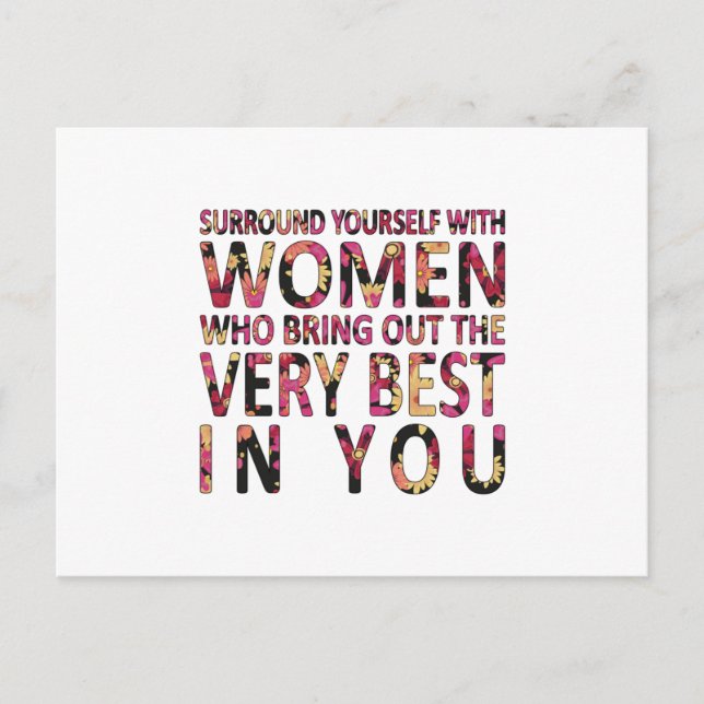 Womes Day Girl Power Woman Feminism Gift Idea Postcard (Front)