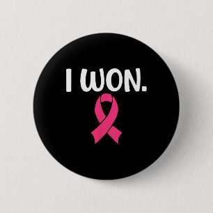 Won Breast Cancer Breast Cancer Awareness Support 6 Cm Round Badge