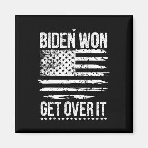 Won Get Over It Usa Flag Funny Biden Harris Magnet