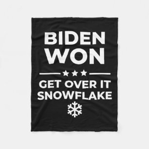 Won Get Over Snowflake  Fleece Blanket