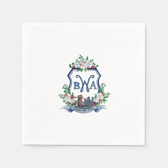 Wonacott Crest Napkin (Front)