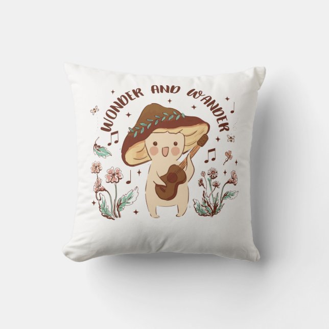 Wonder and Wander Singing Mushroom Fairy Cushion (Front)
