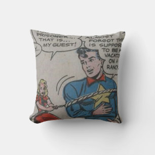 Wonder Boy   Vintage Adventure Comic Cushion