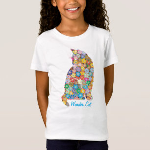 Wonder Cat Flower Kitty Kitten T-Shirt