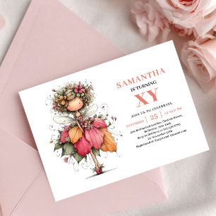 Wonder Fairy Girl Birthday Blush Pink invitation