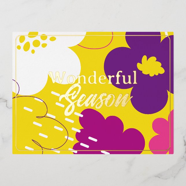 Wonder greetings. foil holiday postcard (Front)