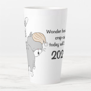 Wonder How Many Crap Naps Today Will Bring Cat Latte Mug