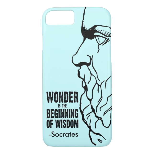 Wonder Is The Beginning Of Wisdom - Socrates Quote Case-Mate iPhone Case (Back)