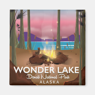 Wonder Lake, Denali national park Alaska Magnet