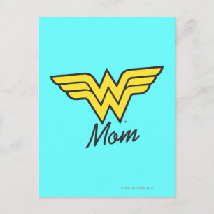 Wonder Mum Mixed Media Postcard