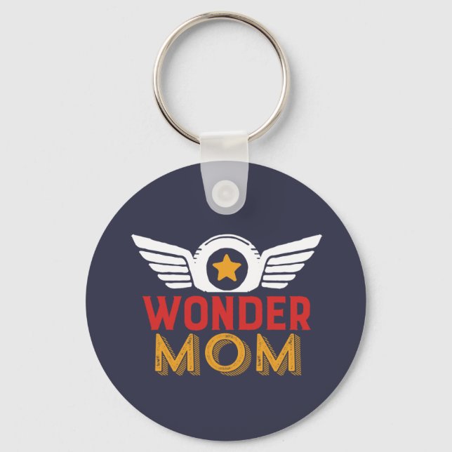 Wonder Mum Mother's Day Gift Favourite Superhero Key Ring (Front)