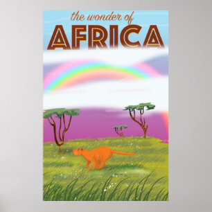 Wonder of Africa vintage travel poster