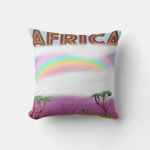 Wonder of Africa vintage travel poster Cushion