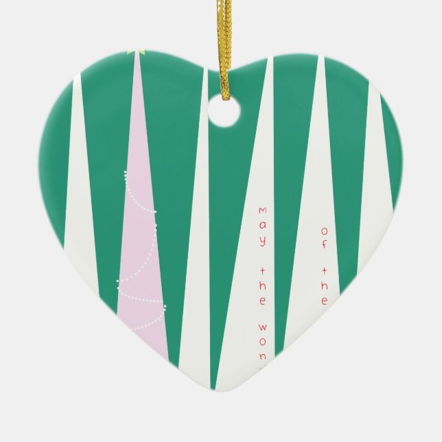 Wonder of the Season Christmas Tree Ceramic Tree Decoration (Front)