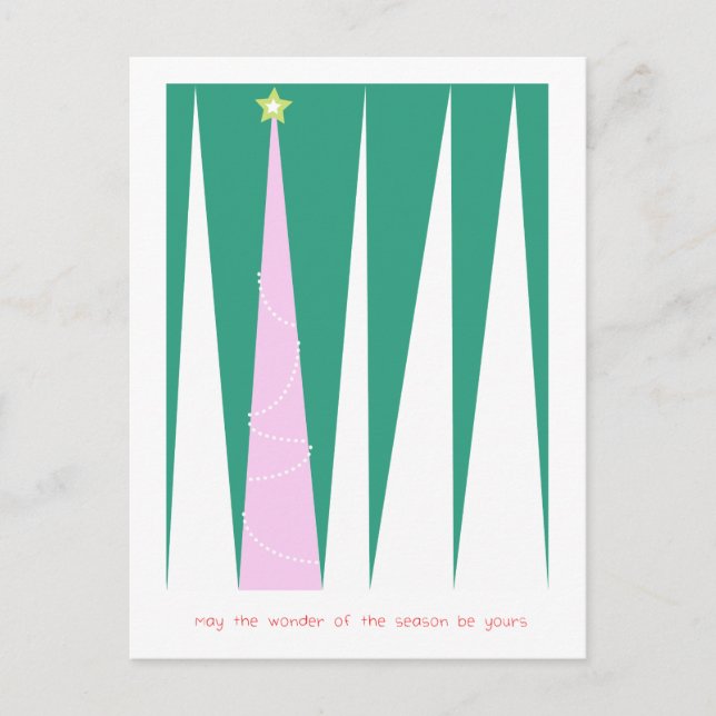 Wonder of the Season Christmas Tree Holiday Postcard (Front)