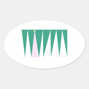 Wonder of the Season Christmas Tree Oval Sticker