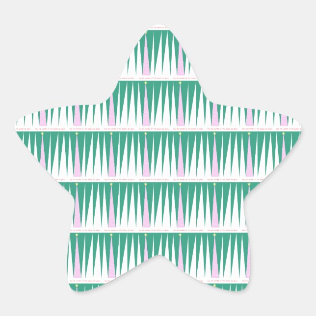 Wonder of the Season Christmas Tree Star Sticker (Front)