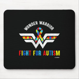 Wonder Warrior Fight For Autistic Autism Awareness Mouse Mat