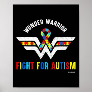 Wonder Warrior Fight For Autistic Autism Awareness Poster
