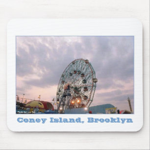 Wonder Wheel Against Twilight Sky Mousepad