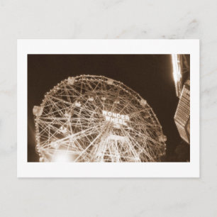 Wonder Wheel at Night (Coney Island, NY) postcard
