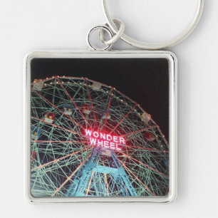 'Wonder Wheel at Night' Premium Keychain