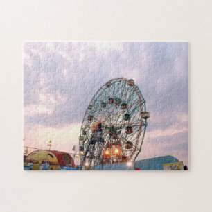 'Wonder Wheel at Twilight' Jigsaw Puzzle