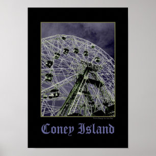 Wonder Wheel Psychedelic Poster