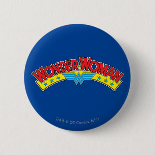 Wonder Woman 1987 Comic Book Logo 6 Cm Round Badge