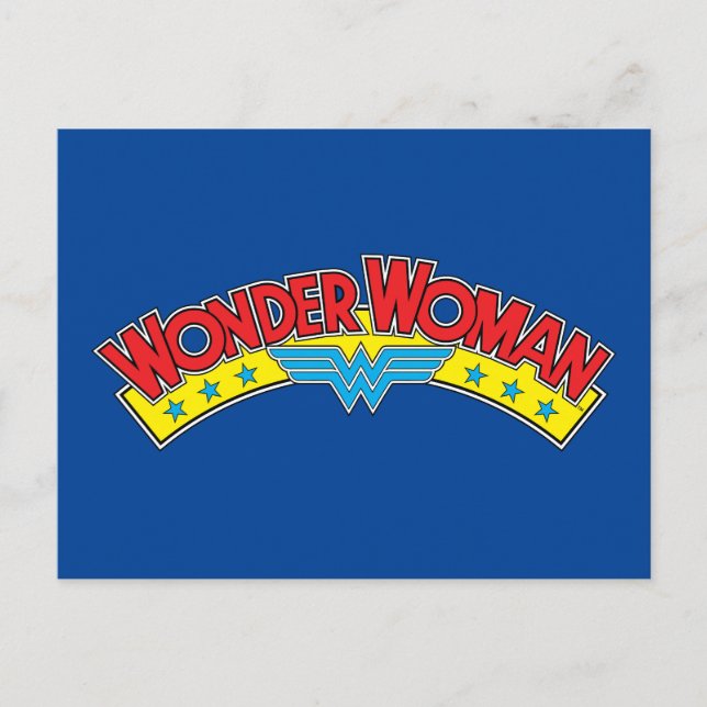 Wonder Woman 1987 Comic Book Logo Postcard (Front)