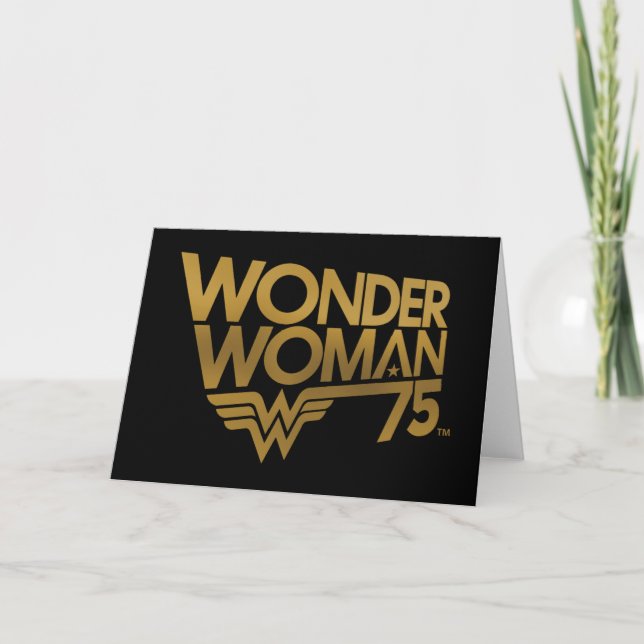 Wonder Woman 75th Anniversary Gold Logo Card (Front)