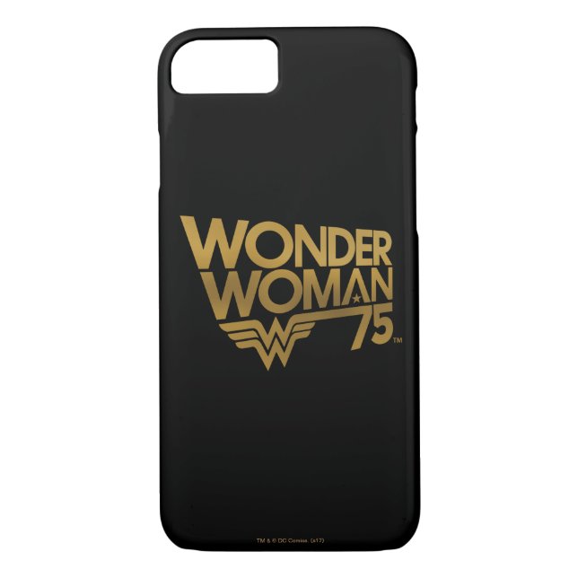 Wonder Woman 75th Anniversary Gold Logo Case-Mate iPhone Case (Back)