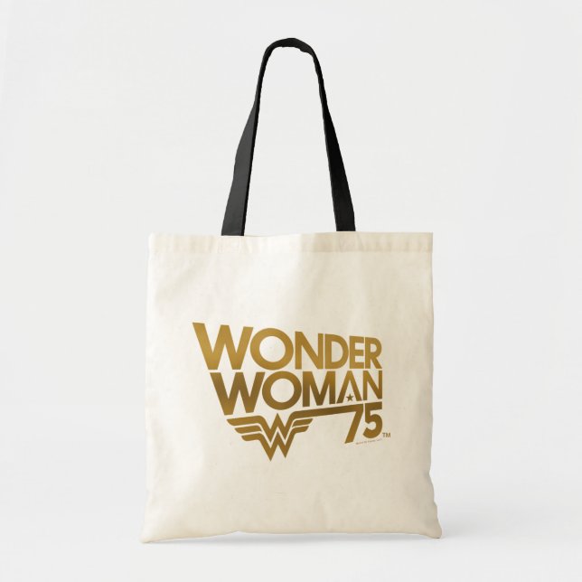 Wonder Woman 75th Anniversary Gold Logo Tote Bag (Front)