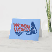 Wonder Woman 75th Anniversary Red & Blue Logo