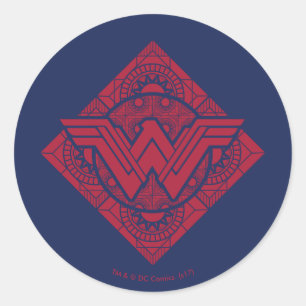 Wonder Woman Amazonian Symbol Classic Round Sticker