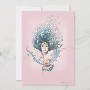 Wonder Woman and Flowers Invitation