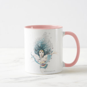 Wonder Woman and Flowers Mug