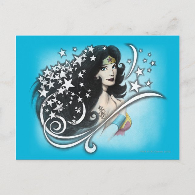 Wonder Woman and Stars Postcard (Front)