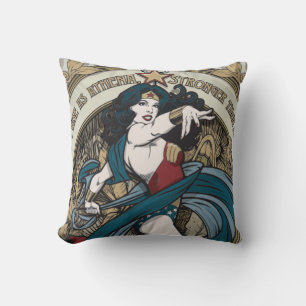 Wonder Woman Art Nouveau Panel Cushion