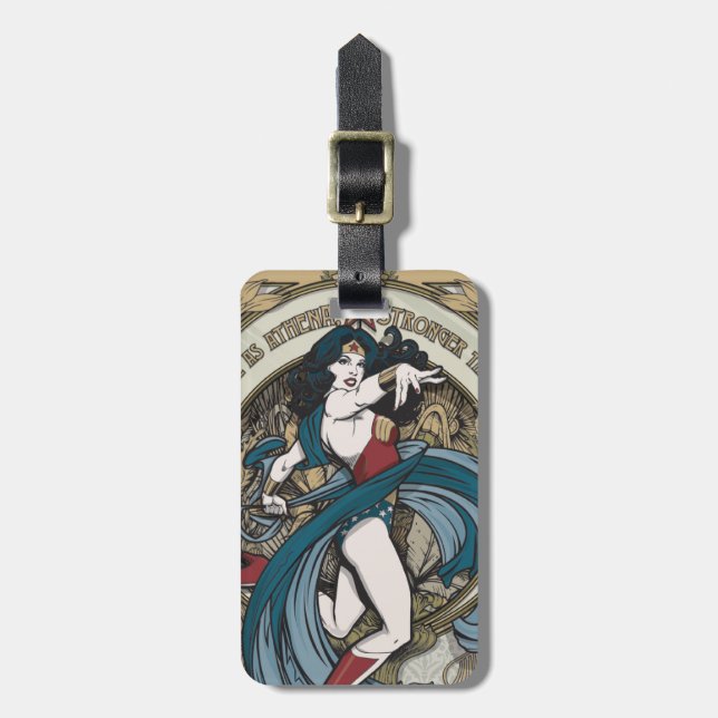 Wonder Woman Art Nouveau Panel Luggage Tag (Front Vertical)