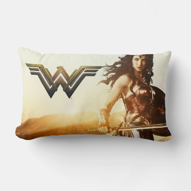Wonder Woman At Sunset Lumbar Cushion (Front)